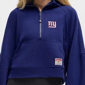 Lululemon x New York Giants Women's XS/S Scuba Oversized Half-Zip Hoodie - New